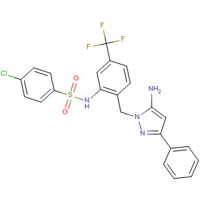 Benzenesulfonamide,N-[2-[(5-amino-3-phenyl-1H-pyrazol-1-yl)methyl]-5-(trifluoromethyl)phenyl]-4-chloro-