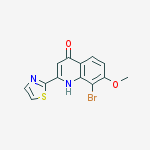 4-Quinolinol, 8-bromo-7-methoxy-2-(2-thiazolyl)-