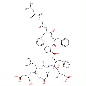 L-Aspartic acid,L-leucylglycyl-L-phenylalanyl-L-phenylalanyl-L-prolyl-L-a-aspartyl-L-histidyl-L-glutaminyl-L-leucyl-
