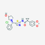 1-(1,3-benzodioxol-5-yl)-N-[5-[(S)-(2-chlorophenyl)[(3R)-3-hydroxy-1-pyrrolidinyl]methyl]-2-thiazolyl]-cyclopropanecarboxamide
