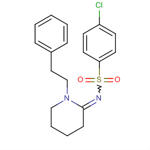 Benzenesulfonamide, 4-chloro-N-[1-(2-phenylethyl)-2-piperidinylidene]-