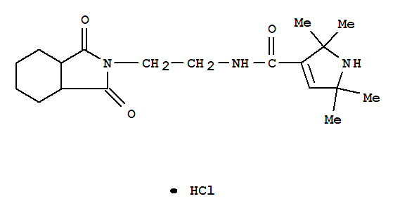1H-Pyrrole-3-carboxamide,2,5-dihydro-2,2,5,5-tetramethyl-N-[2-(octahydro-1,3-dioxo-2H-isoindol-2-yl)ethyl]-,hydrochloride (1:1)
