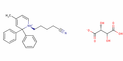 1-(4-cyanobutyl)-gamma-methyl-alpha,alpha-diphenylpyridinium hydrogen [R-(R*,R*)]-tartrate