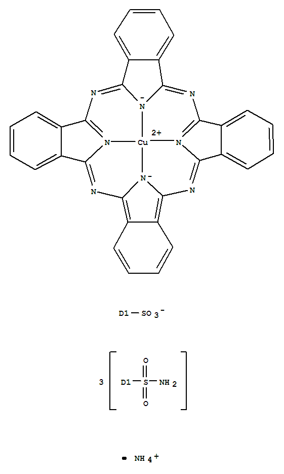 ammonium [trisulphamoyl-29H,31H-phthalocyaninesulphonato(3-)-N29,N30,N31,N32]cuprate(1-)