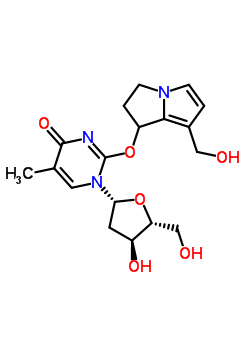 1-(2-deoxy-beta-D-erythro-pentofuranosyl)-2-{[7-(hydroxymethyl)-2,3-dihydro-1H-pyrrolizin-1-yl]oxy}-5-methylpyrimidin-4(1H)-one
