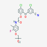 2-[4-Chloro-2-(3-chloro-5-cyanobenzoyl)phenoxy]-N-[3-fluoro-4-(2- hydroxy-2-methylpropoxy)-2-methylphenyl]acetamide