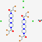2,3-dibromo-1-[12-(2,3-dibromopropanoyl)-3,12-diaza-6,9-diazoniadispiro[5.2.59.26]hexadecan-3-yl]propan-1-one;tetrachloride;hydrate