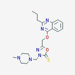 3-[(4-methylpiperazin-1-yl)methyl]-5-[(2-propylquinazolin-4-yl)oxymethyl]-1,3,4-oxadiazole-2-thione