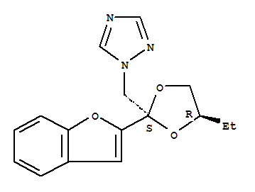 1H-1,2,4-Triazole, 1-((2-(2-benzofuranyl)-4-ethyl-1,3-dioxolan-2-yl)me thyl)-, cis-