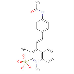 Quinolinium, 4-[2-[4-(acetylamino)phenyl]ethenyl]-1-methyl-, methylsulfate molecular structure