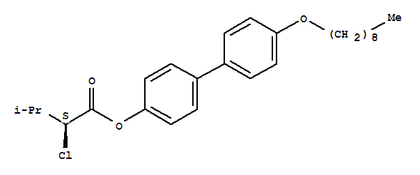 Butanoicacid, 2-chloro-3-methyl-, 4'-(nonyloxy)[1,1'-biphenyl]-4-yl ester, (S)- molecular structure