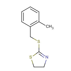 Thiazole, 4,5-dihydro-2-[[(2-methylphenyl)methyl]thio]- molecular structure