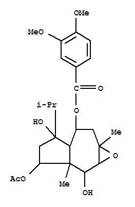 Benzoicacid, 3,4-dimethoxy-,3-(acetyloxy)decahydro-2,5-dihydroxy-2a,7a-dimethyl-5-(1-methylethyl)azuleno[5,6-b]oxiren-6-ylester, [1aS-(1aa,2b,2aa,3b,5a,5ab,6b,7aa)]-