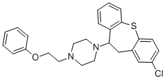 1-(2-Chloro-10,11-dihydrodibenzo(b,f)thiepin-10-yl)-4-(2-phenoxyethyl) piperazine molecular structure