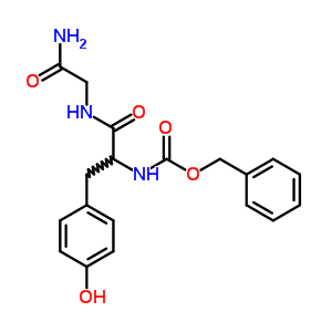 N-[(benzyloxy)carbonyl]tyrosylglycinamide molecular structure