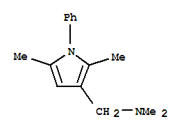 1H-Pyrrole-3-methanamine, N,N,2,5-tetramethyl-1-phenyl- molecular structure