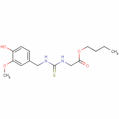 1-CARBOBUTYLMETHYL-3-VANILLYL-2-THIOUREA molecular structure