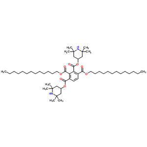 1,3-bis(2,2,6,6-tetramethylpiperidin-4-yl) 2,4-ditridecyl benzene-1,2,3,4-tetracarboxylate molecular structure