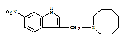 3-(azocan-1-ylmethyl)-6-nitro-1H-indole molecular structure