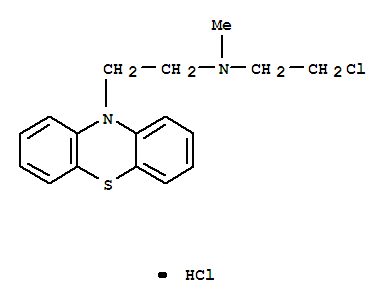 2-chloro-N-methyl-N-[2-(10H-phenothiazin-10-yl)ethyl]ethanamine hydrochloride molecular structure
