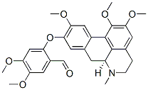 4,5-Dimethoxy-2-[[(6aS)-5,6,6a,7-tetrahydro-1,2,10-trimethoxy-6-methyl-4H-dibenzo[de,g]quinolin-9-yl]oxy]benzaldehyde molecular structure
