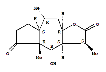 Azuleno[6,5-b]furan-2,5-dione,decahydro-4- hydroxy-3,4a,8-trimethyl-,(3S,3aS,4S,4aR,- 7aS,8R,9aR)- molecular structure