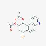 7-bromo-7,8,9,10-tetrahydrobenzo[f]quinoline-9,10-diyl diacetate molecular structure