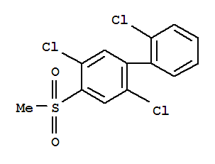 2,2',5-trichloro-4-(methylsulfonyl)biphenyl molecular structure
