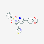 1H-Pyrrolo[2,3-b]pyridine, 5-(1,4-dioxaspiro[4.5]dec-8-yl)-1-(phenylsulfonyl)-3-(4-thiazolyl)-