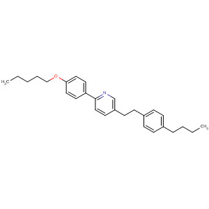 Pyridine, 5-[2-(4-butylphenyl)ethyl]-2-[4-(pentyloxy)phenyl]- molecular structure