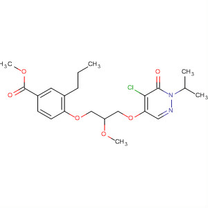 Benzoic acid,4-[3-[[5-chloro-1,6-dihydro-1-(1-methylethyl)-6-oxo-4-pyridazinyl]oxy]-2-methoxypropoxy]-3-propyl-, methyl ester molecular structure
