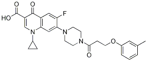 3-Quinolinecarboxylic acid, 1-cyclopropyl-6-fluoro-1,4-dihydro-7-[4-[3-(3-Methylphenoxy)-1-oxopropyl]-1-piperazinyl]-4-oxo-