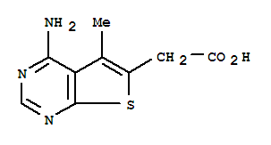 (4-amino-5-methylthieno[2,3-d]pyrimidin-6-yl)acetic acid molecular structure