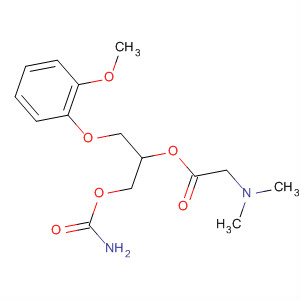 Glycine, N,N-dimethyl-,2-[(aminocarbonyl)oxy]-1-[(2-methoxyphenoxy)methyl]ethyl ester molecular structure