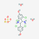 platinum(2+) sulfate 4,4'-(1,2-diaminoethane-1,2-diyl)bis(3,5-dichlorophenol) hydrate(1:1:1:2)