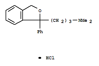 N,N-dimethyl-3-(1-phenyl-1,3-dihydro-2-benzofuran-1-yl)propan-1-amine hydrochloride (1:1) molecular structure