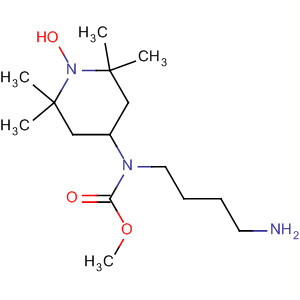 1-Piperidinyloxy,4-[(4-aminobutyl)(methoxycarbonyl)amino]-2,2,6,6-tetramethyl- molecular structure