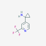 1-[2-(trifluoromethyl)pyridin-4-yl]cyclopropan-1-amine molecular structure