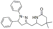 6-[(1,5-diphenyl-4,5-dihydropyrazol-3-yl)methyl]-4,4-dimethyl-piperidi n-2-one molecular structure