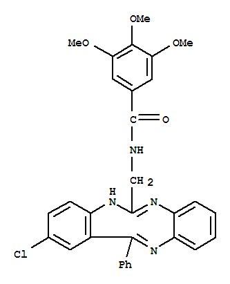 N-{[(4aZ,6Z,13Z)-2-chloro-13-phenyl-12H-dibenzo[d,h][1,3,6]triazonin-6-yl]methyl}-3,4,5-trimethoxybenzamide molecular structure