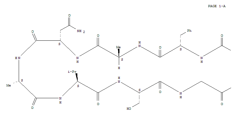 cyclo(glycyl-prolyl-phenylalanyl-alanyl-asparaginyl-alanyl-valyl-seryl) molecular structure