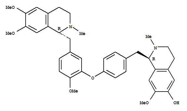 6-Isoquinolinol,1,2,3,4-tetrahydro-7-methoxy-1-[[4-[2-methoxy-5-[(1,2,3,4-tetrahydro-6,7-dimethoxy-2-methyl-1-isoquinolinyl)methyl]phenoxy]phenyl]methyl]-2-methyl-,[R-(R*,R*)]-