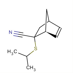 Bicyclo[2.2.1]hept-5-ene-2-carbonitrile, 2-[(1-methylethyl)thio]-, exo- molecular structure