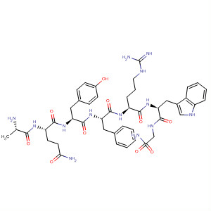 Glycinamide,D-alanyl-L-glutaminyl-L-tyrosyl-L-phenylalanyl-L-arginyl-L-tryptophyl- molecular structure