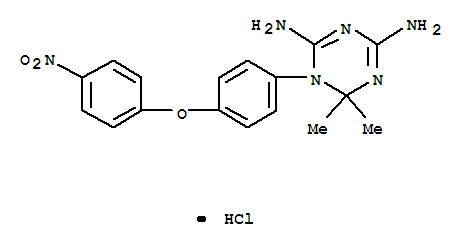 6,6-dimethyl-1-[4-(4-nitrophenoxy)phenyl]-1,6-dihydro-1,3,5-triazine-2,4-diamine hydrochloride