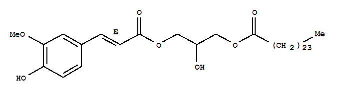 L-Glycerol 1-O-pentacosanoate 3-O-[3-(3-hydroxy-4-methoxyphenyl)propenoate] molecular structure