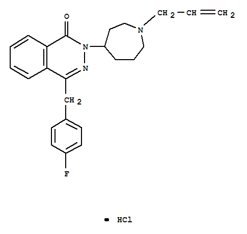 4-(4-fluorobenzyl)-2-(1-prop-2-en-1-ylazepan-4-yl)phthalazin-1(2H)-one hydrochloride molecular structure