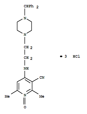 (4E)-4-({2-[4-(diphenylmethyl)piperazin-1-yl]ethyl}imino)-1-hydroxy-2,6-dimethyl-1,4-dihydropyridine-3-carbonitrile trihydrochloride