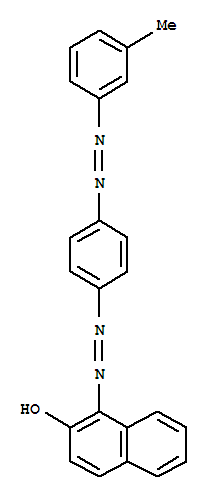 2-Naphthalenol,1-[2-[4-[2-(3-methylphenyl)diazenyl]phenyl]diazenyl]- molecular structure