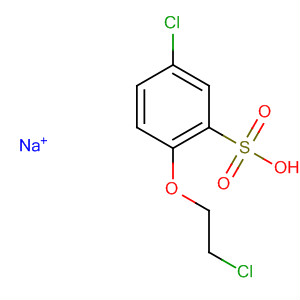 Benzenesulfonic acid, 5-chloro-2-(2-chloroethoxy)-, sodium salt molecular structure